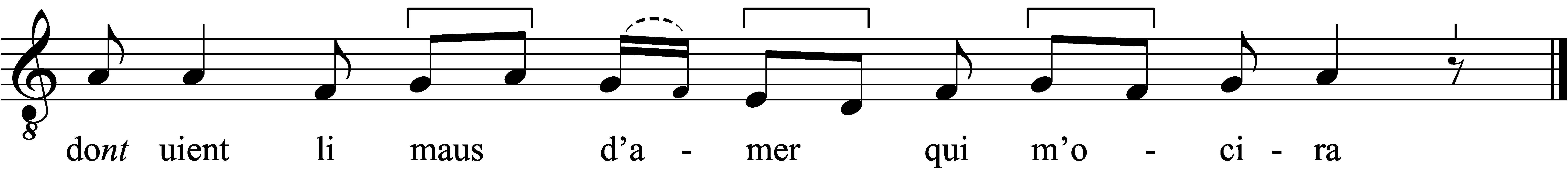 Refrain musical notation